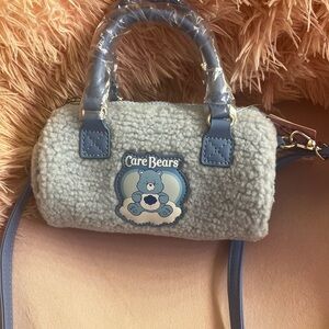 Care Bears Light Blue Fleece Crossbody Bag